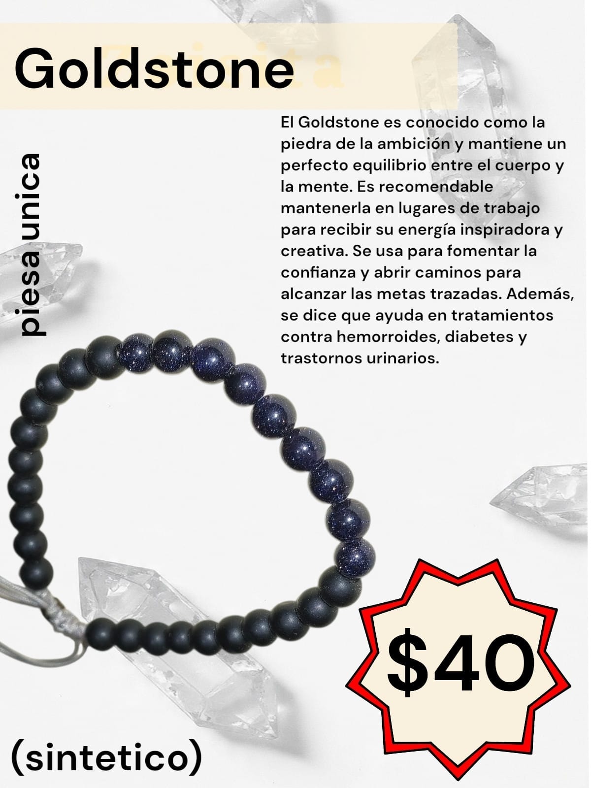 Goldstone — Pieza única · Sintético