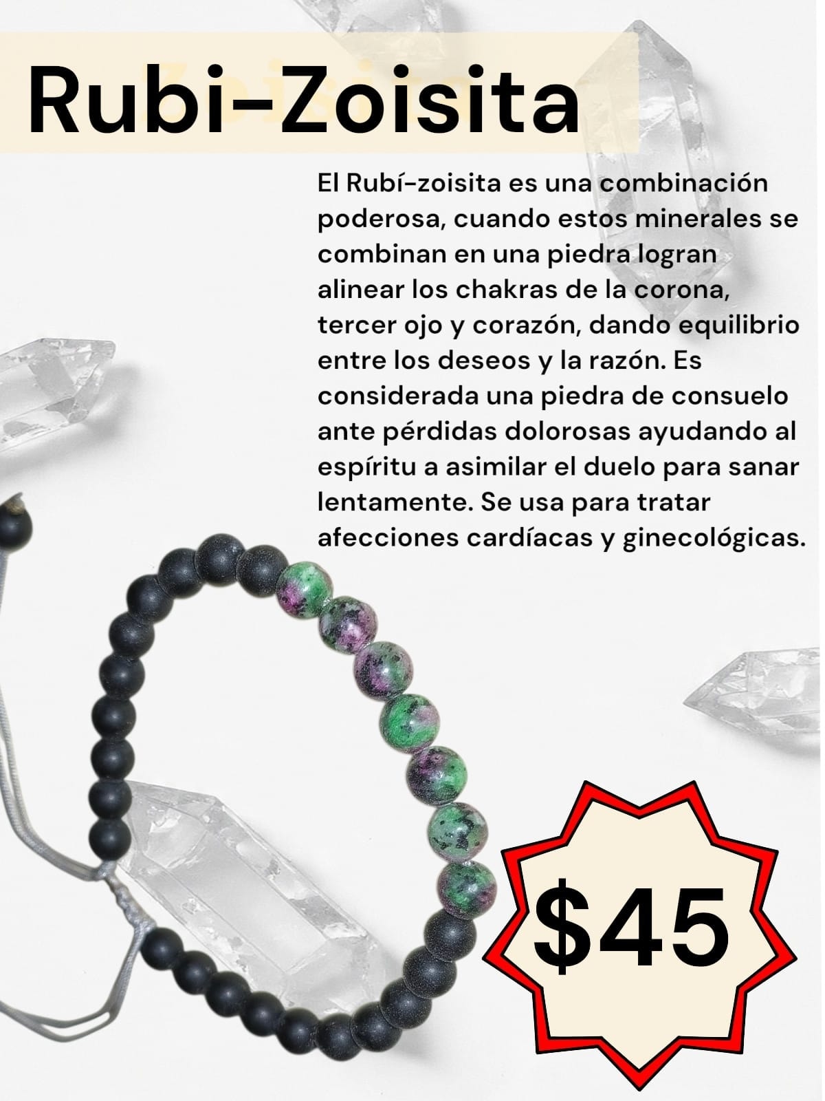 Rubí-Zoisita — Triple chakra